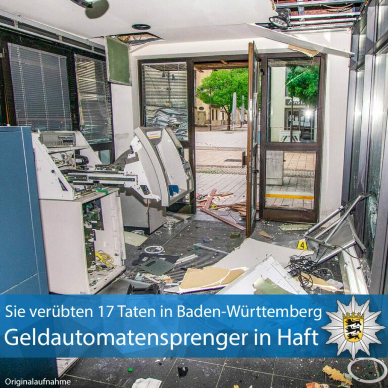 LKA-BW: Geldautomatensprengungen Großer Ermittlungserfolg