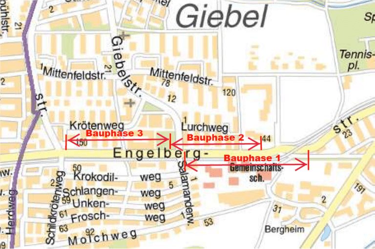 Straßenbauarbeiten in Weilimdorf