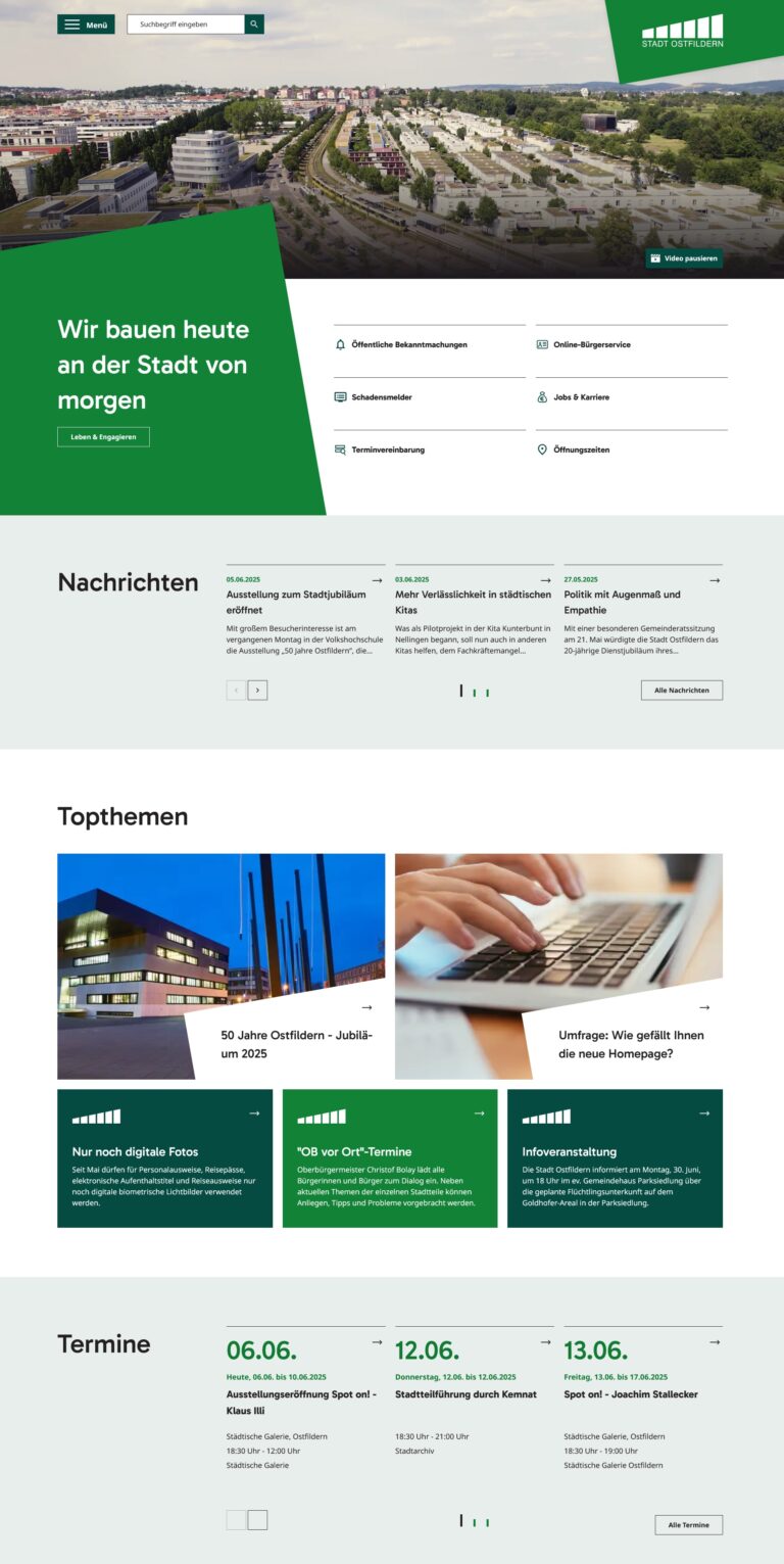 Ostfildern präsentiert neuen Internetauftritt