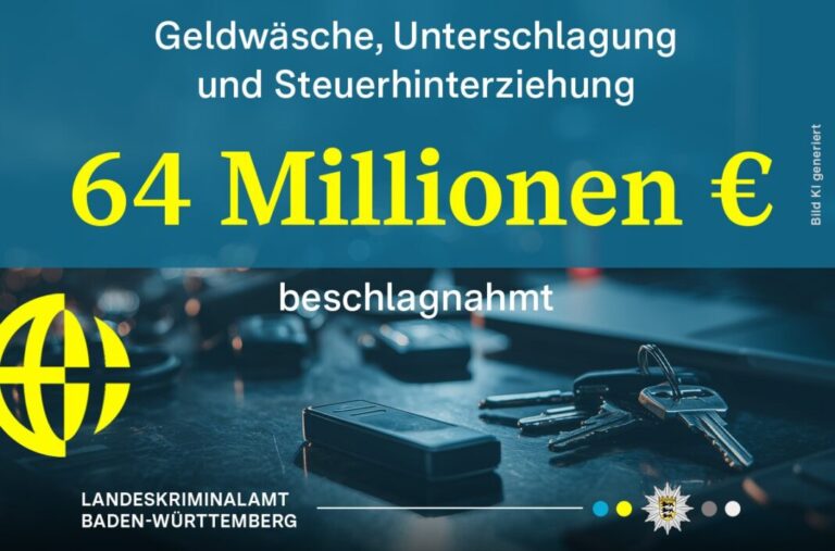 Taskforce Finanzkriminalität beschlagnahmt rund 64 Millionen Euro Kryptowährung